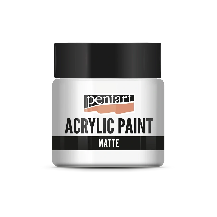 Matná akrylová farba biela - 50 ml
