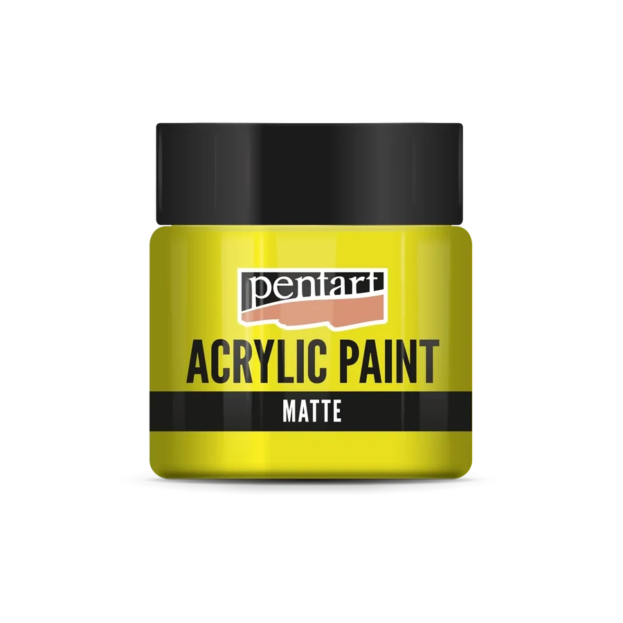 Matná akrylová farba žltá - 50 ml
