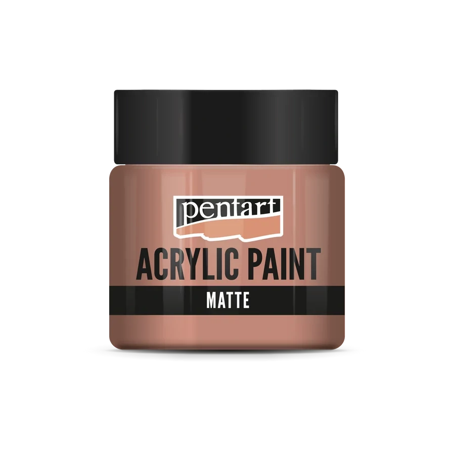 Matná akrylová farba koralová - 50 ml