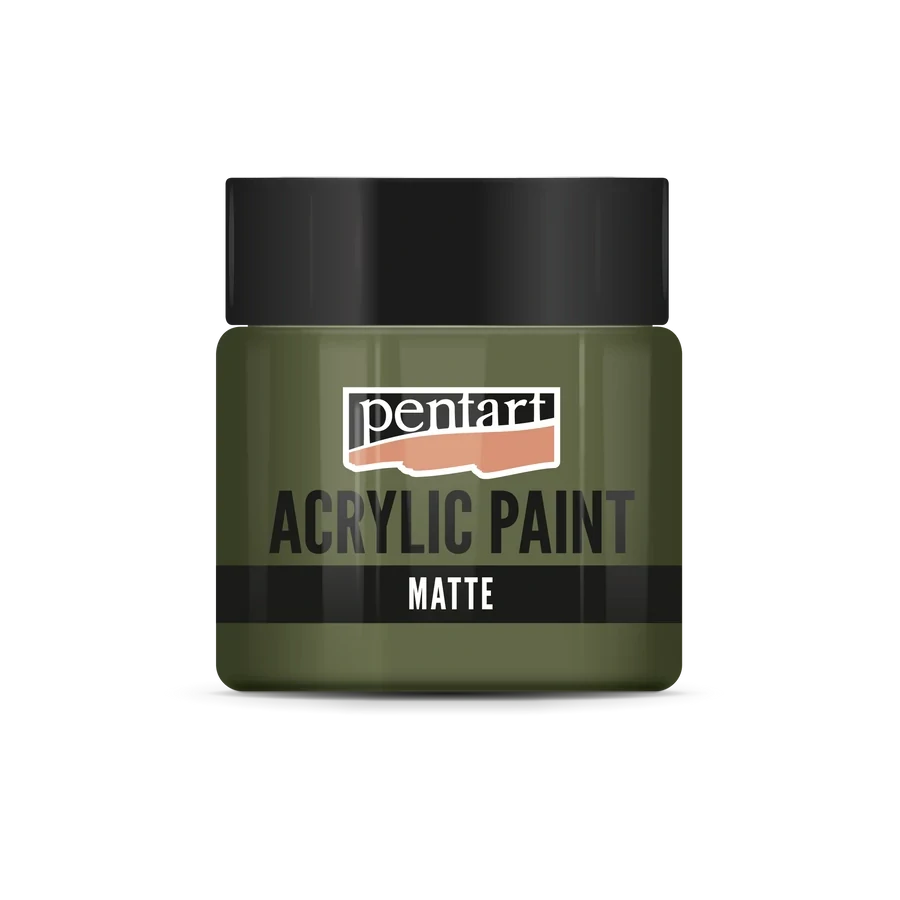 Matná akrylová farba khaki - 50 ml
