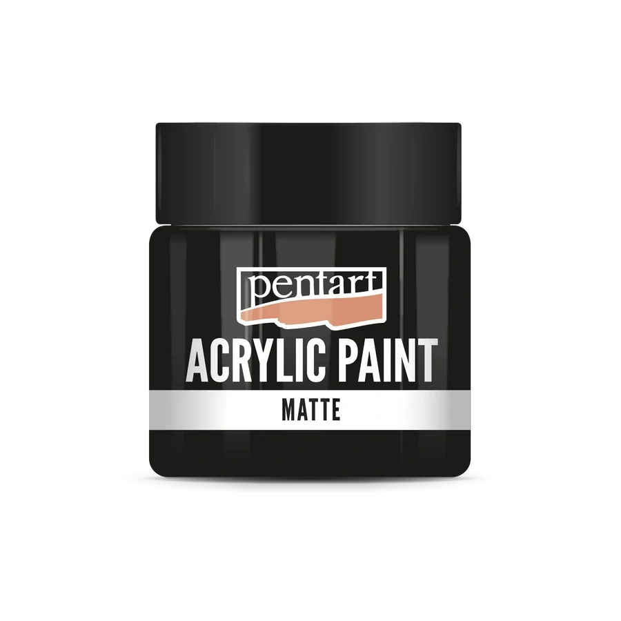 Matná akrylová farba čierna - 50ml