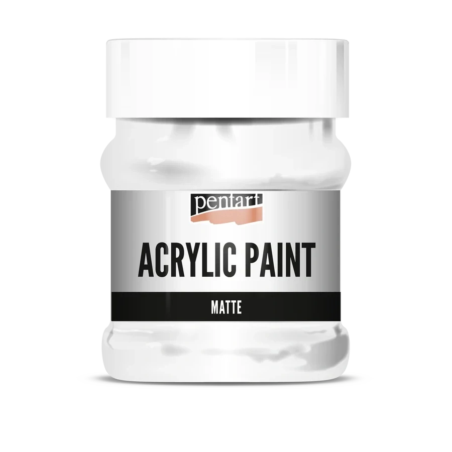 Matná akrylová farba biela - 230ml