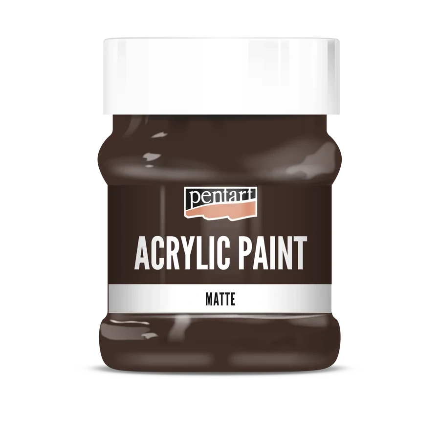 Matná akrylová farba tmavohnedá - 230 ml