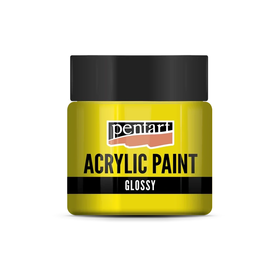 Lesklá akrylová farba žltá - 50 ml