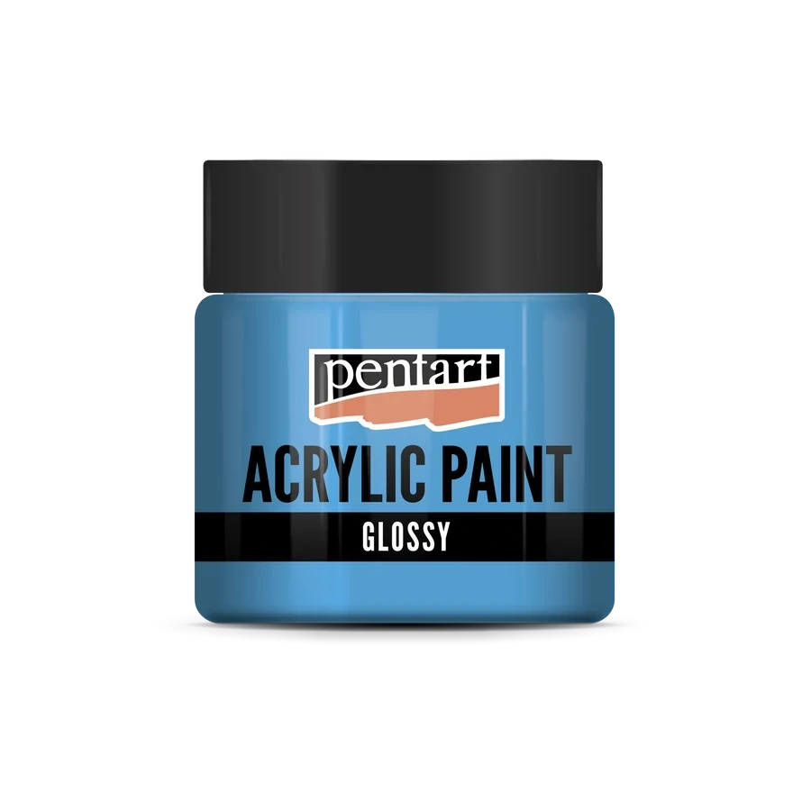 Lesklá akrylová farba svetlomodrá - 50 ml