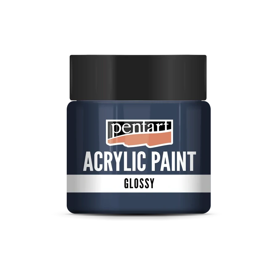 Lesklá akrylová farba indigo modrá - 50 ml