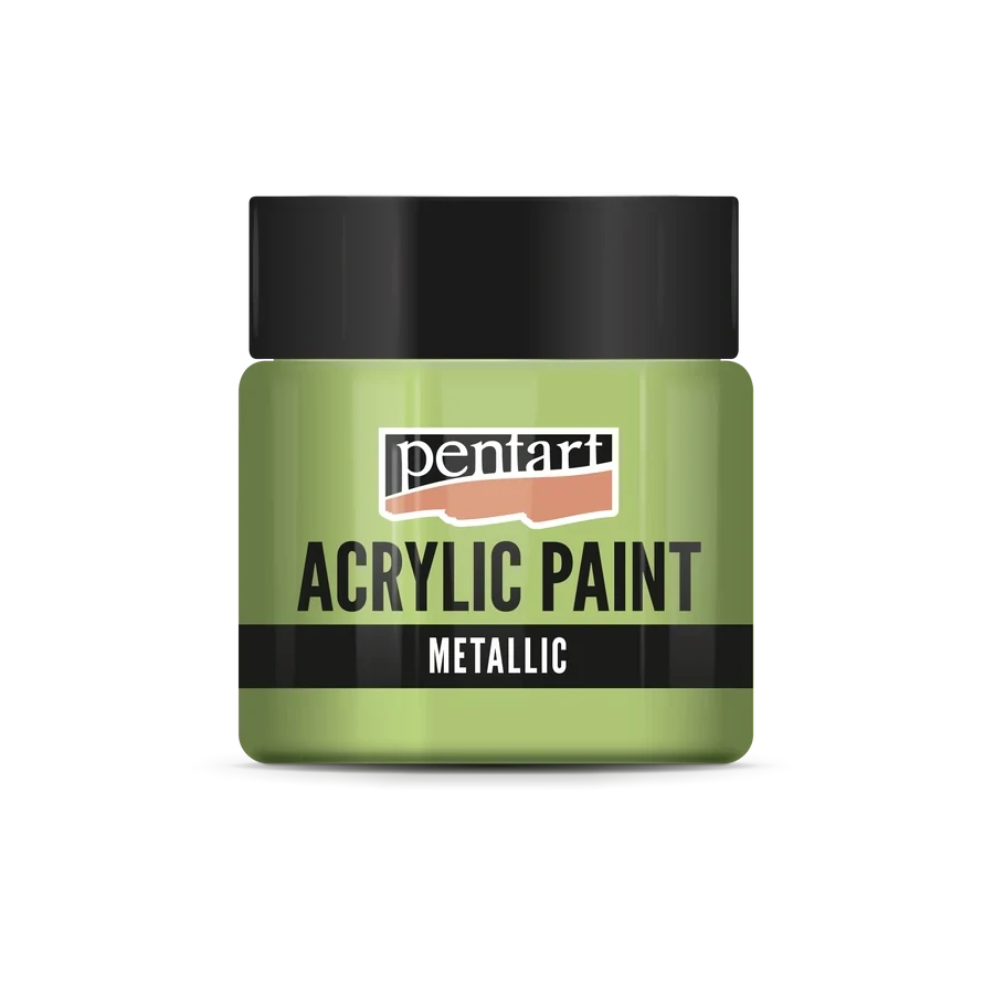 Akrylová farba metalická svetlozelená - 50 ml