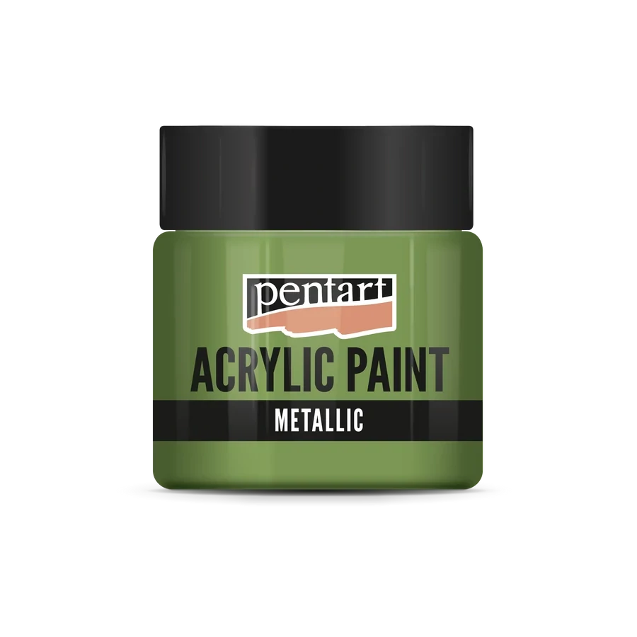 Akrylová farba metalická zelená - 50 ml