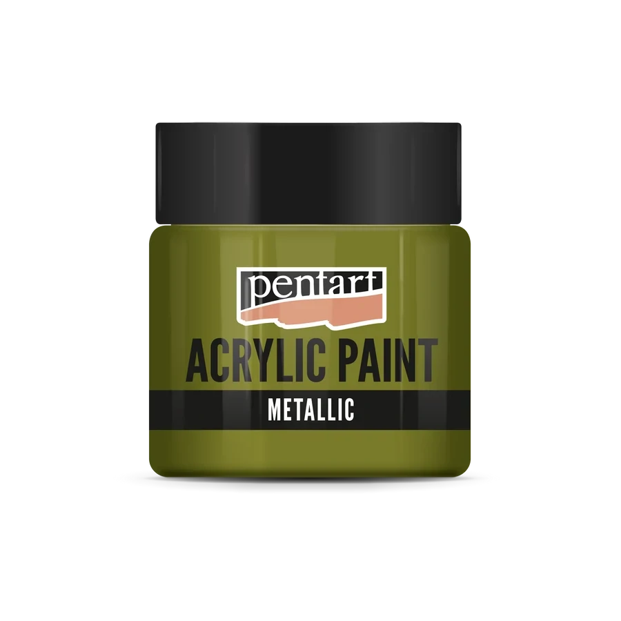 Akrylová farba metalická zlatý nádych - 50 ml