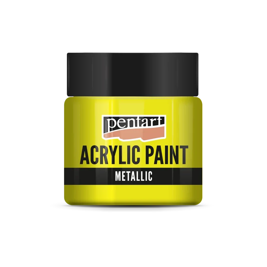Akrylová farba metalická žltá - 50 ml