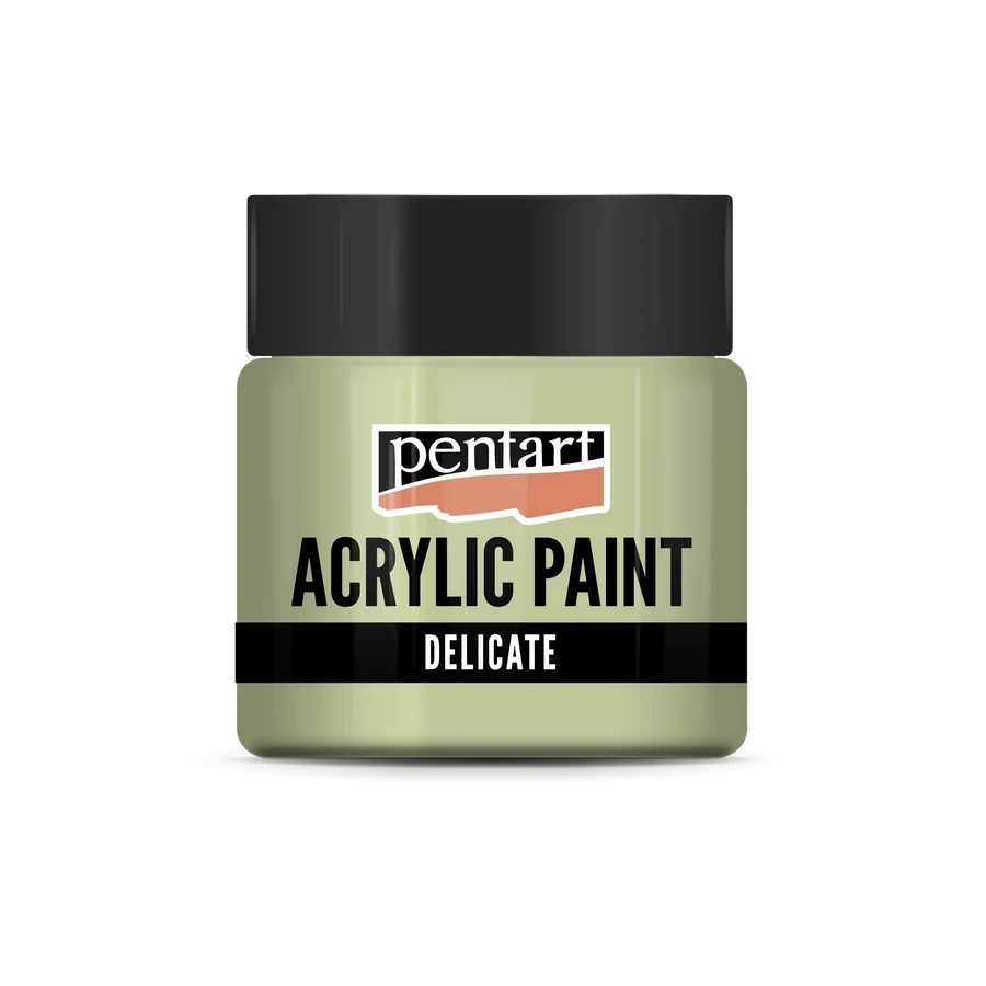 Akrylová farba metalická Delicate zeleno strieborná - 50 ml