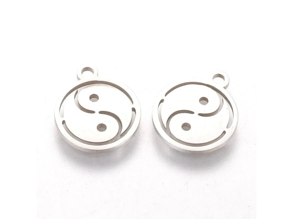 Ocelový prívesok - yin-yang
