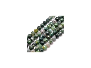 Machový achát s fazetami 8 mm