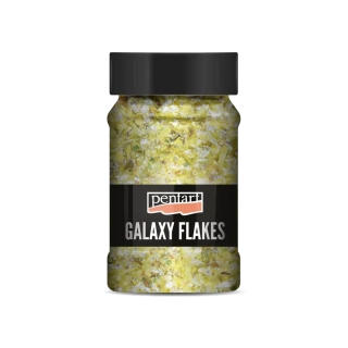 Galaxy flakes Pluto Yellow