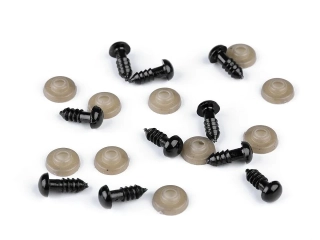Oči s poistkou 8 mm čierna