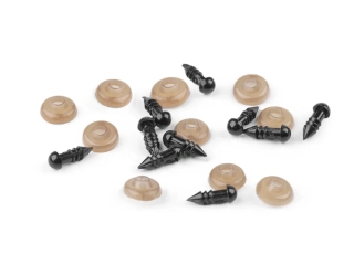 Oči s poistkou 5 mm čierna