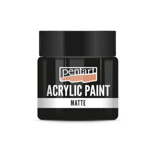 Matná akrylová farba čierna - 50ml