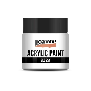 Lesklá akrylová farba biela - 50 ml