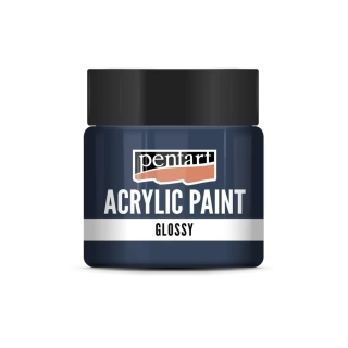 Lesklá akrylová farba indigo modrá - 50 ml