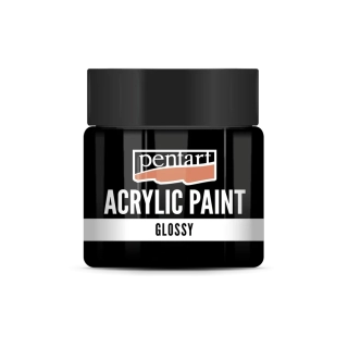Lesklá akrylová farba čierna - 50 ml