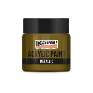 Akrylová farba metalická žltá medená - 50 ml