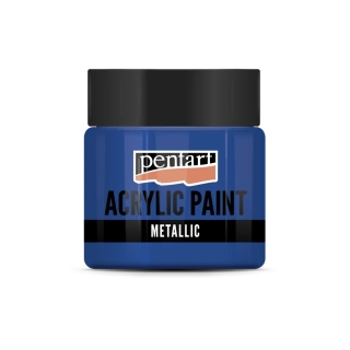 Akrylová farba metalická modrá - 50 ml