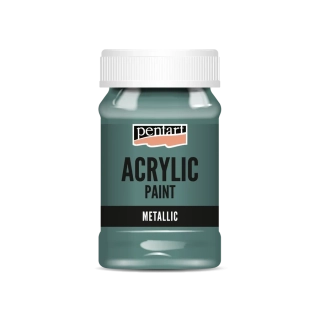 Akrylová farba metalická zelenomodrá - 50 ml