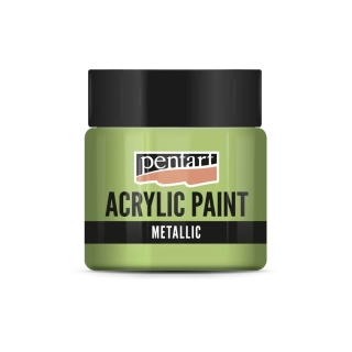 Akrylová farba metalická svetlozelená - 50 ml