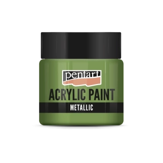 Akrylová farba metalická zelená - 50 ml