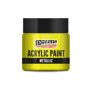 Akrylová farba metalická žltá - 50 ml