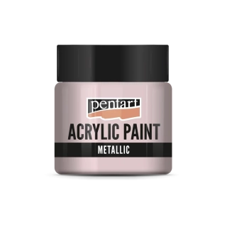 Akrylová farba metalická ružová - 50 ml