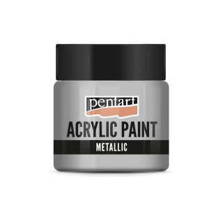 Akrylová farba metalická strieborná - 50 ml