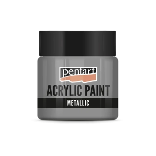 Akrylová farba metalická strieborný nádych - 50 ml