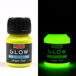 Akrylová farba fosforová, lime - 30 ml