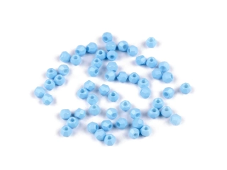 Brúsené korálky modré,matné - 3mm