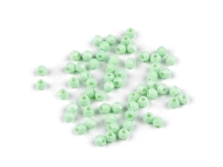Brúsené korálky zelené, matné - 3mm