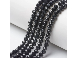 Brúsené korálky čierné - 3mm