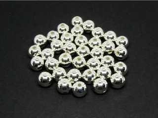 Plastové korálky strieborné 10mm