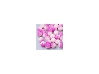 Plastové korálky magenta 10mm