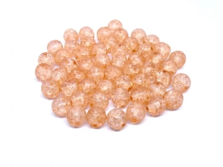 Sklenené korálky práskačky marhulové 8mm 