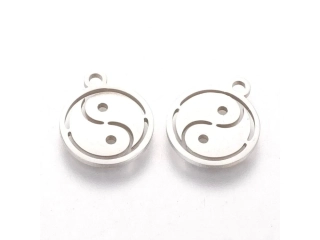 Ocelový prívesok - yin-yang