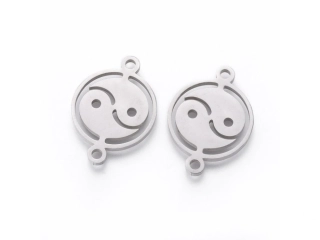 Ocelový prívesok - yin-yang