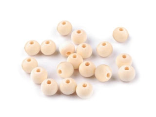 Drevené korálky nelekované 10 mm